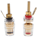 2pcs 4mm Brass Speaker Amplifier Binding Posts Terminals for Banana Plugs Newly