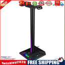RGB Headphones Desktop Stand Gaming Headset Holder with 3.5mm 2 USB Ports