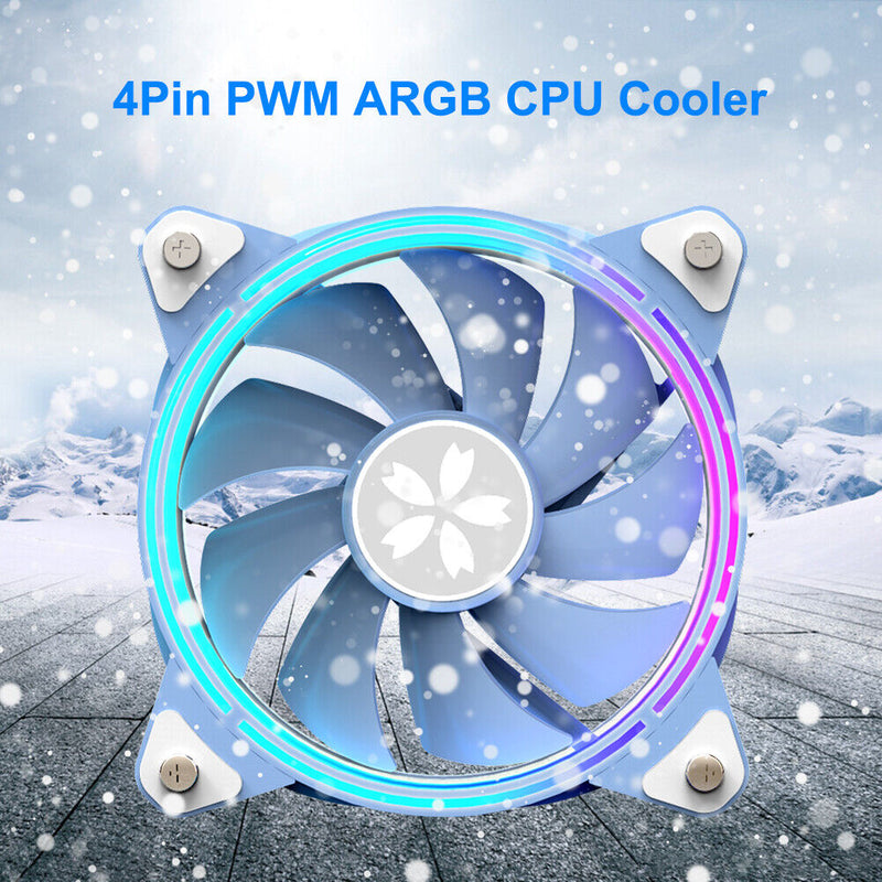 Yeston ZEAGINAL ARGB CPU Cooling Cooler Fan 4Pin PWM PC Case Heatsink Radiator