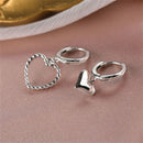 Gift Asymmetry Love Heart Earrings Irregular Earrings Jewelry Drop Earrings