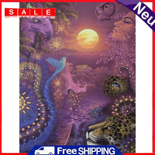Forest Leopard Oil Paint By Numbers Kits DIY Handpainted on Canvas Wall Pictures