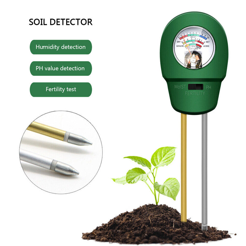 3 in 1 Soil PH Tester pH Light Hygrometer Moisture Analyzer Acidity Meter