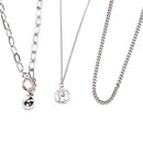 Collar Gothic Hip Hop Rock Coin Pendant Metal Ball Punk Choker Chain Necklace