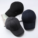 Casual Winter Warm Baseball Cap With Windproof Earflaps Middle-aged Men Cap