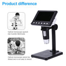 8 LED Digital Microscope Electronic LCD 1000X Magnifier w/ Bracket (Black) Newly