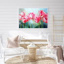 Pink Tulip Flower Hand Painted Oil Painting By Numbers Set Gift No Frame 40x30cm