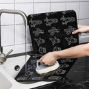 Oil Splash Scald Proof Board Kitchen Gas Stove Cooking Guard (Black Cactus)
