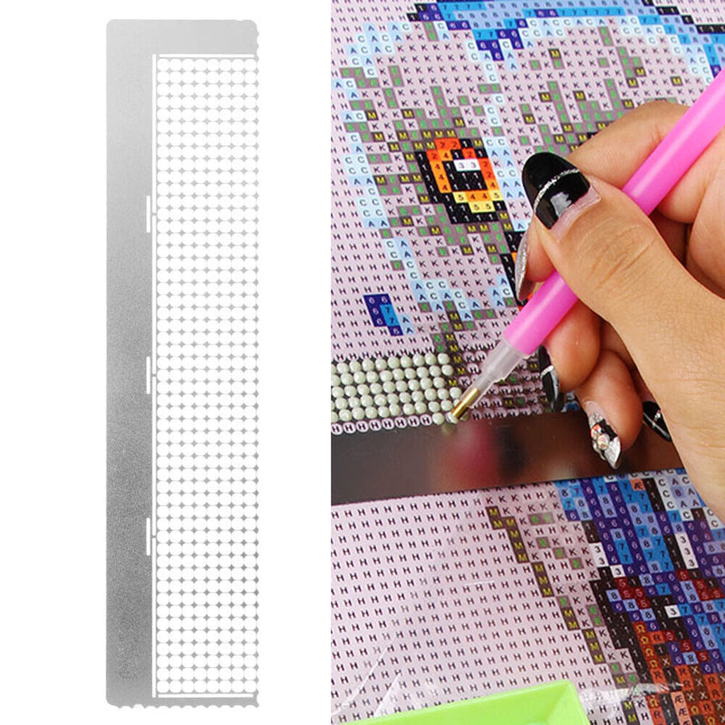 408 Holes DIY Diamond Painting Tools Round Drill Ruler Cross Stitch (140) Newly