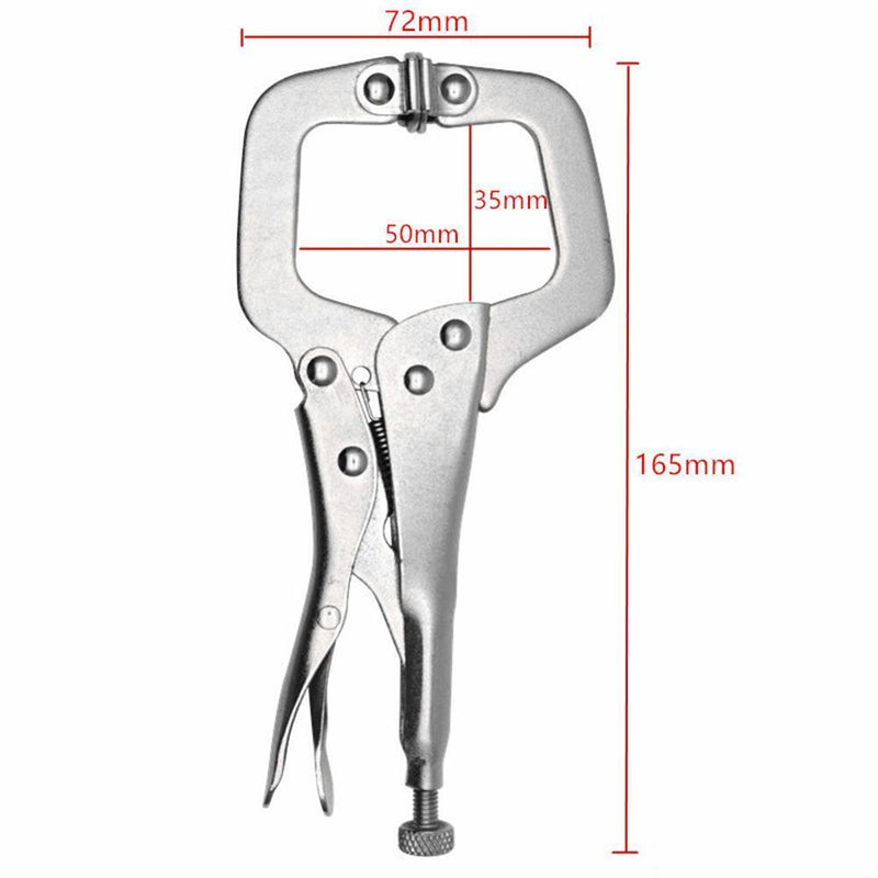 Carbon Steel Woodworking Welding C-Shaped Clamps Flat Locking Grip Pliers