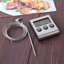 Digital Display Food Thermometer Probe Meat Timer Meter Cook Kitchen Tools