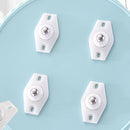 4x Adhesive Casters Pulley Rollers for Cabinet Trash Can Wheel Box (White) Newly