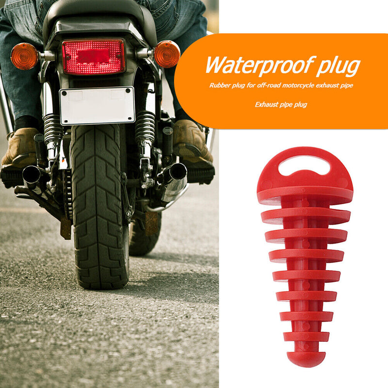 Motorcycle Exhaust Pipe Air-bleeder Plug Muffler Wash Plug Small (Red) Newly