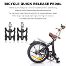 1 Pair Folding Bicycle Pedals MTB Mountain Bike Cycling Quick Release Foot Pedal