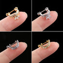 Cz Zircon Piercing Jewelry Cartilage Earring Stainless Steel Barbell Ear Studs