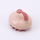 Silicone Shampoo Scalp Massage Brush Portable Hair Washing Comb (Pink)