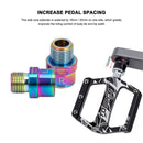 1 Pair MTB Road Bicycle Dazzling Pedal Axle Extension Shaft Bike Pedal Extend