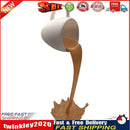 Suspended Floating Coffee Cup Sculpture Pouring Mug Home Decor (Brown) Newly