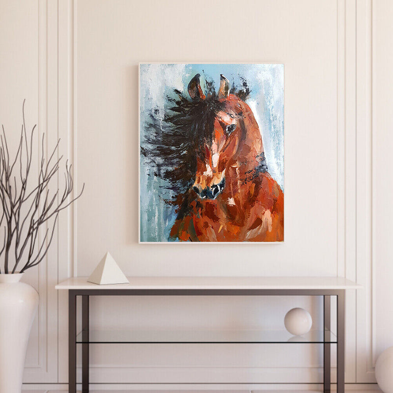 Fine Horse Oil Paint By Numbers Kits DIY Canvas Wall Picture Craft Home Decor