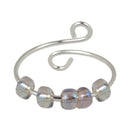 7PCS Stress Creativity Anxiety Ring Beaded Jewelry Rotate Beads Rings, E1G9