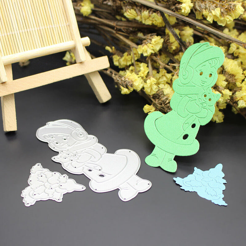 Silicone Cat Girl Seal DIY Stamping Scrapbook Paper Cut This Album Tool Gift