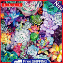 Diamond Embroidery Succulent Plant Mosaic Round Drill Diamond Painting Bead Art