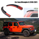 1 Pair Drip Rail Extension Hardtop Rain Diverter for Jeep Wrangler JL 18-21