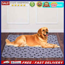 Pet Blanket Dog Puppy Cat Paw Print Soft Warm Fleece Bed Travel Basket Car