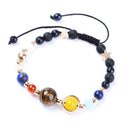 Occitop Fashion Unisex Women's Men's Planet Bead Bangle Adjustable