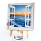 Window Sea Oil Paint By Numbers DIY Craft Coloring Drawing Home Decoration Gift