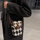 Women Simple Jacquard Shoulder Bag Female Mini Wallet All-match Travel Handbags
