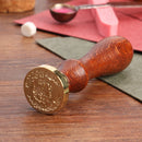Retro Cartoon Pattern Wax Seal Stamps Wood Handle Letter Sealing Wax (F339)