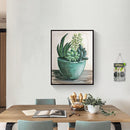 Rhinestone Picture Kit Succulent Plant Full Round Drill 5D DIY Diamond Painting