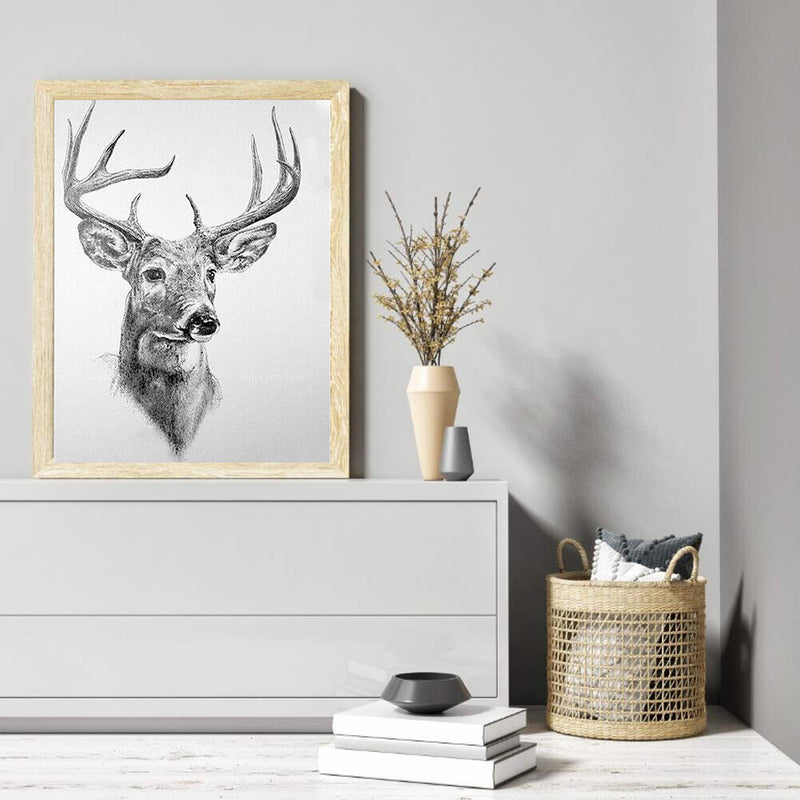 #A Deer Oil Paint By Numbers Kit DIY Acrylic Painting on Canvas Frameless Drawin