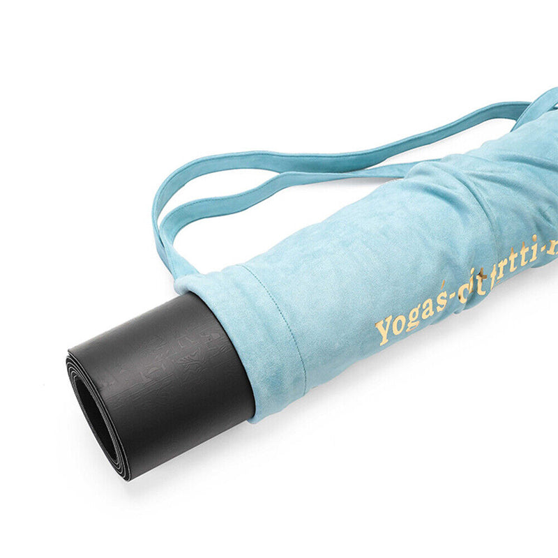 Yoga Mat Shoulder Carrier Bag Exercise Pilates Pads Backpack (Light Blue) Newly