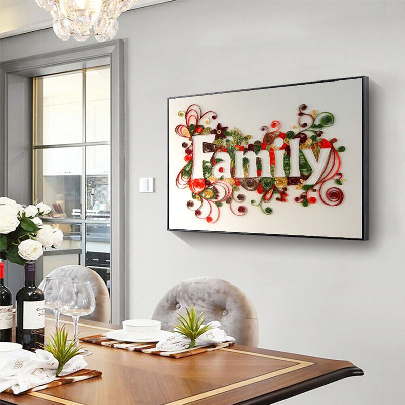 5D DIY Family Full Round Drill Diamond Painting Handicraft Rhinestone Drawing