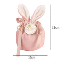 Packaging Velvet Easter Bags Rabbit Ears Shape Candy Gifts Pouch Party Decor