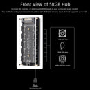Desktop Computer ARGB Fan Hub Case+Cable 5V 3PIN PC RGB Cooler Splitter Set