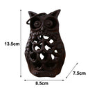 Ornament Plate Candlestick Craft Candelabra Wrought Iron Owl Candle Holder