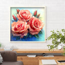 Full Cross Stitch Art Painting 11CT Stamped Flowers Embroidery DIY Wall Ornament