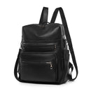 #A Unisex Backpack Waterproof Leather Large Capacity Travel Anti Theft Rucksac