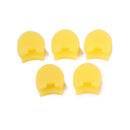 5pcs Rubber Clarinet Thumb Rest Covers Finger Rest Protective Pads (Yellow)