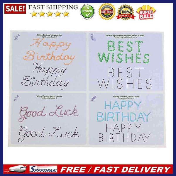 23pcs/set Cake Icing Piping DIY Practice Drawing Board Template Paper
