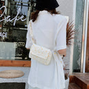 Daisy Women Shoulder Bag Female Flower Embroidery Pleated Belt Messenger Pouch