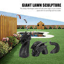 Gothic Dragon Statues Fantasy Animal Dragon Figures Garden Decor (Black) Newly
