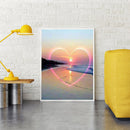 DIY Full Drill Needlework Love Sunset Cross Stitch Embroidery Diamond Painting
