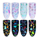 Fashion Paillette Glass Paper Fluorescent Sequins Nail Glitter Manicure Decor