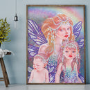 5D DIY Partial Drill Special Shape Girl Rhinestone Diamond Drawing for Home