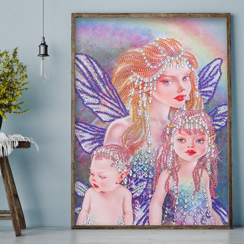 5D DIY Partial Drill Special Shape Girl Rhinestone Diamond Drawing for Home