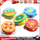 Educational Cartoon Musical Tambourine Beat Instrument Hand Drum Baby Toys Newly