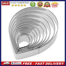 10pcs Stainless Steel Metal Fondant Cake Mold Rose Petal Cookie Cutter